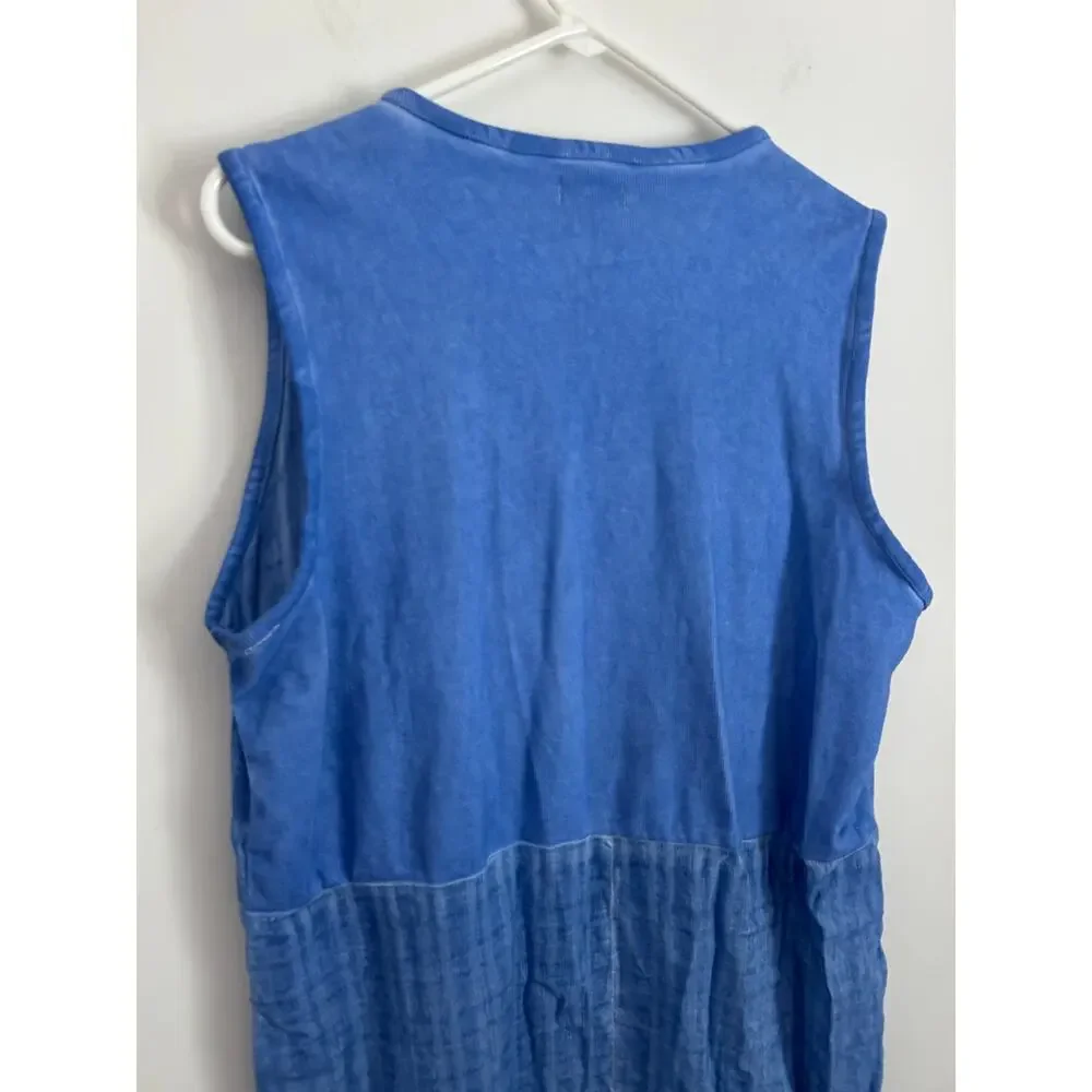 Dash Studio Blue Sleeveless V‑Neck Dress Women’s Large – Casual Summer Style - Picture 7 of 8
